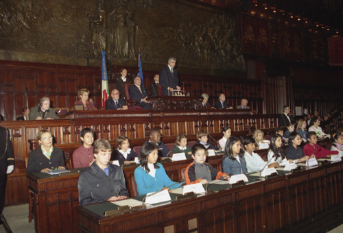 L'Aula della Camera dei deputati durante la Conferenza.